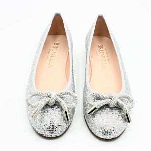 Brunella Glitter silver ballerina